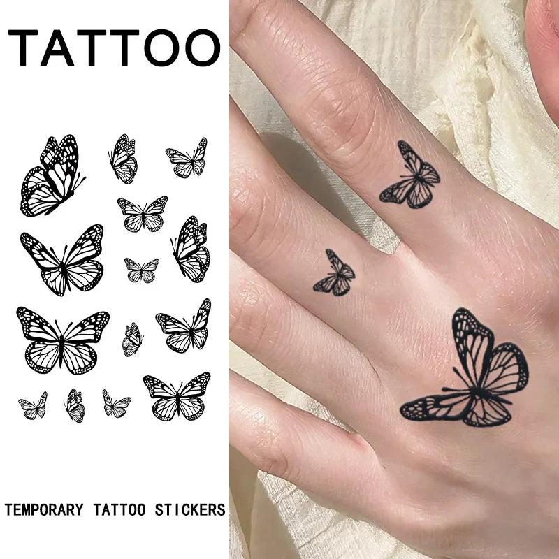 Butterfly, 1Pc Waterproof Temporary Tattoo Stickers, Long-lasting Waterproof for One to Two Weeks, Fake Tattoo for Man and Women (Online Order Only)