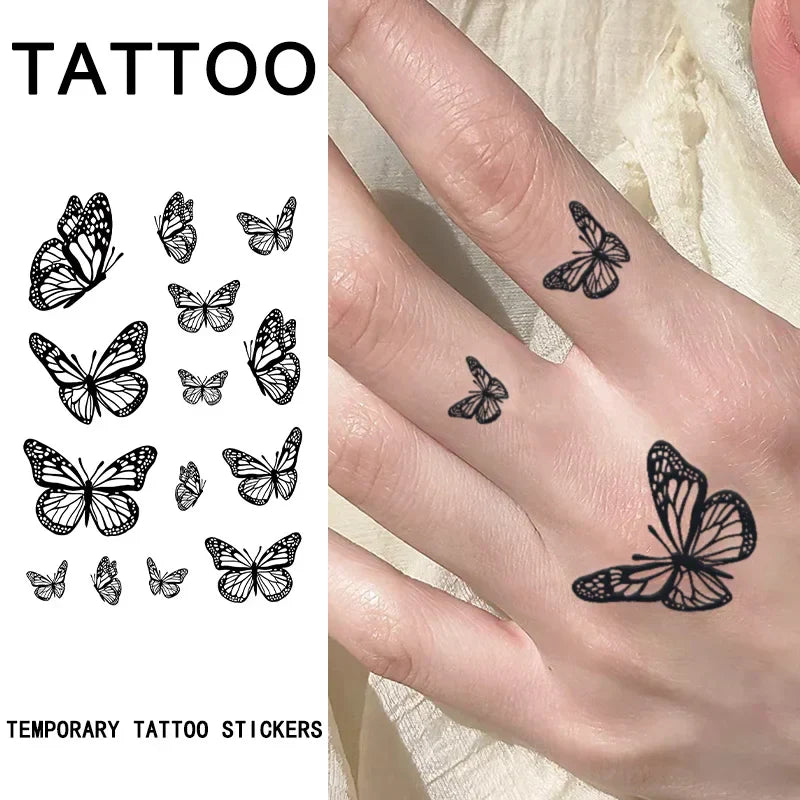 Butterfly, 1Pc Waterproof Temporary Tattoo Stickers, Long-lasting Waterproof for One to Two Weeks, Fake Tattoo for Man and Women (Online Order Only)