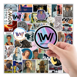 50Pcs/set Mixed Cool Classic TV Series Westworlds Science Sticker for Luggage Laptop Case Suitcase DIY Cartoon Decals Kid Toy (ONLINE ORDER ONLY)