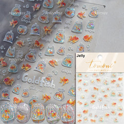 Deep Sea Animal Fish Shoal of Fish Whale Coral Dolphin Summer Beach Cute Jellyfish Bubble Bathyal Fauna Nail Art Stickers Decals (ONLINE ORDER ONLY)