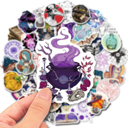Retro Witch Halloween Stickers Decals for Laptop Phone Notebook Fridge Kids Toy (Online Order Only)