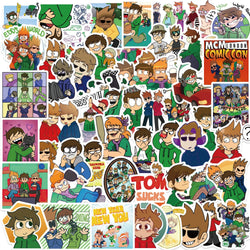 52pcs Eddsworld Cartoon Cute Stickers Vinyl Waterproof Decals For Laptop Luggage Skateboard DIY Kids Toys Sticker (Online Order Only)