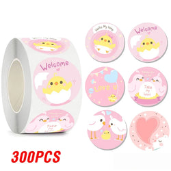 100-500pcs Cartoon Animal Label Thank You Stickers Sealing Label For Business Handmade Baking Cake Party Gift Decoration Sticker (ONLINE ORDER ONLY)