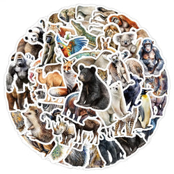 10/50pcs Mixed Africa Wild Jungle Animals Stickers Graffiti for Boys Girls Toy Scrapbooking Water Bottle Phone Fridge Sticker (Online Order Only)