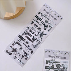 Cute Sweet Cool Gun Decorative Stickers Korean ins Hand Account Idol Card DIY Material Sticker Personalized Kawaii Stationery (ONLINE ORDER ONLY)