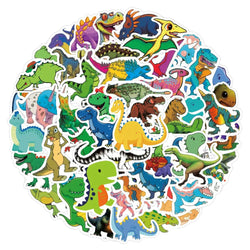 50/110Pcs Cute Cartoon Dinosaur Series Tyrannosaurus Rex Children's Graffiti Stickers Luggage Skateboard Computer DIY Stickers (ONLINE ORDER ONLY)