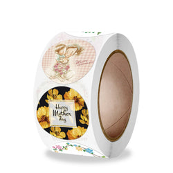 500pcs/roll Thank You Stickers Flower Pattern Party Wedding Decoration Gift Envelope Seal Labels Scrapbooking Stickers (ONLINE ORDER ONLY)