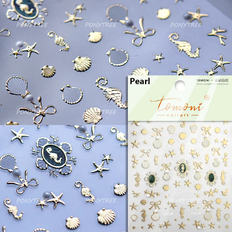 Deep Sea Animal Fish Shoal of Fish Whale Coral Dolphin Summer Beach Cute Jellyfish Bubble Bathyal Fauna Nail Art Stickers Decals (ONLINE ORDER ONLY)