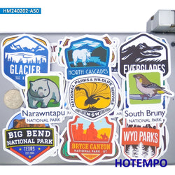 20/30/50Pieces National Park Retro Attractions Posters Travel Stickers for Phone Luggage Motorcycle Car Bike Laptop Sticker Toys (Online Order Only)