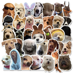 10/30/50Pcs Funny Meme Dog Waterproof Graffiti Sticker Aesthetic Decorative Luggage Laptop Phone Guitar Scrapbook Kids Stickers (ONLINE ORDER ONLY)