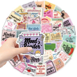 10/30/50PCS Pink Girl Book PVC Sticker Aesthetic Children's Stationery DIY Decoration Scrapbooking School Supplies for Kids (Online Order Only)