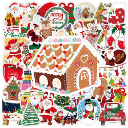 Christmas Santa Tree Stickers 10/30/50PCS - Laptop, Luggage, Skateboard, Kid Gift Decals (Online Order Only)