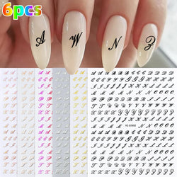 6Pcs 3D Silvery Star Nail Sticker Y2K Nail Design Gold Bronzing Slider Chrome Effect Nail Decoration Nail Design Manicure Tips * (ONLINE ORDER ONLY)
