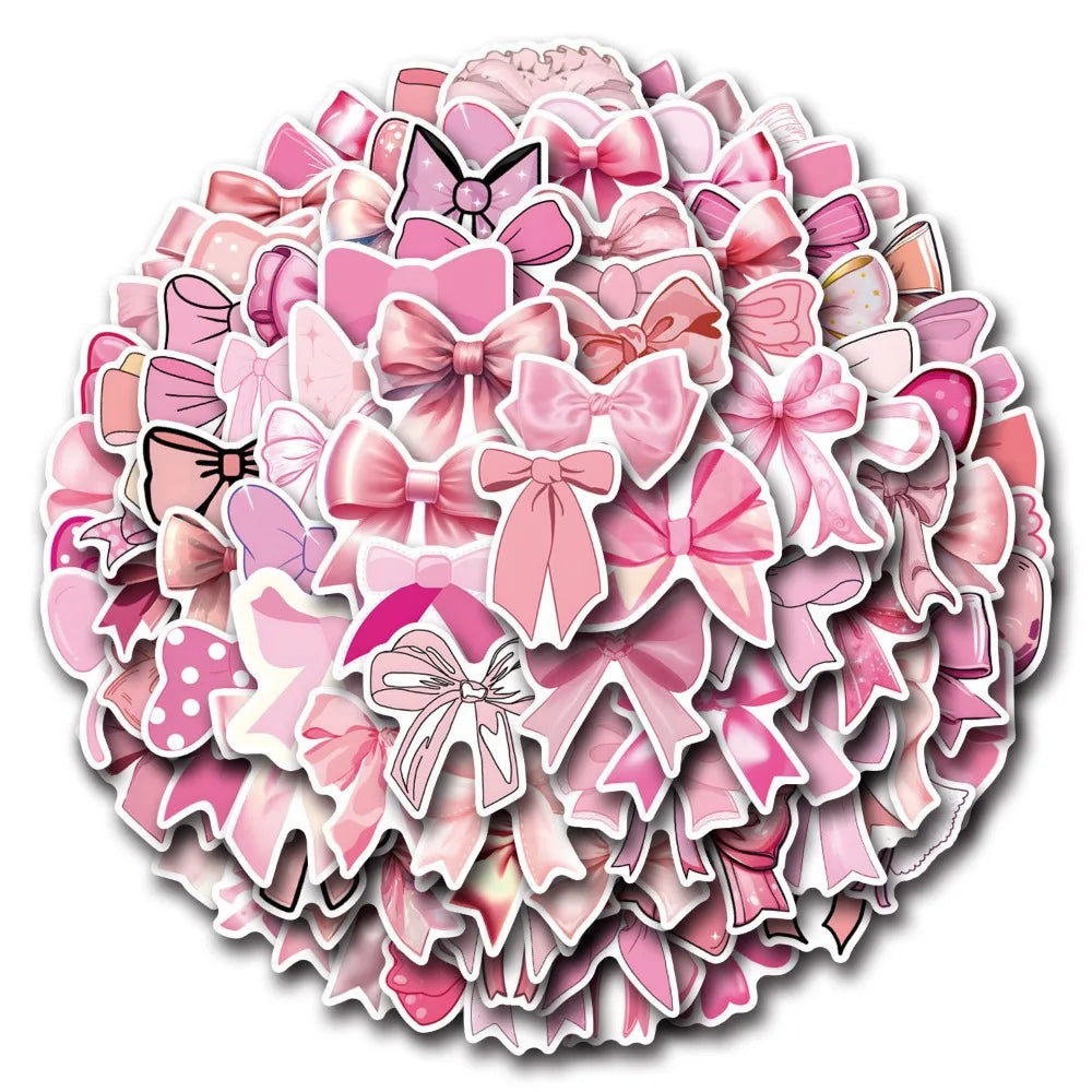 Coquette Bows Graffiti Stickers - Waterproof Decorative for Guitar, Skateboard, Luggage, Phone (Online Order Only)