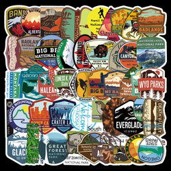 50Pcs National Park Cartoon Stickers For Suitcase Skateboard Laptop Luggage Fridge Phone Car Styling Decal Sticker (ONLINE ORDER ONLY)