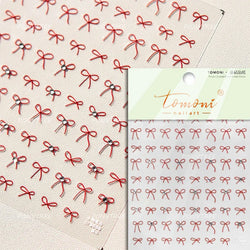 Pink Blue Purple Lovely Line Bowknot Lace Arc Curve Romantic Delicate Cording Embossed Adhesive Nail Art Sticker Manicure Decal (ONLINE ORDER ONLY)