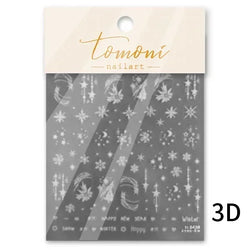 Bronzing Jelly Laser Snowflake Christmas Hot 5D Soft Embossed Relief Self Adhesive Nail Art Decoration Sticker 3D Manicure Decal (ONLINE ORDER ONLY)