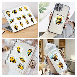 10/30/50PCS Cartoon Little Bee PVC Sticker Aesthetic Children's Laptop Decoration Scrapbooking Stationery School Supplies (ONLINE ORDER ONLY)
