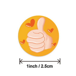 500pcs Encouragement Reward Stickers Thumbs Up Rewarded Kids School Kindergarten Children Scrapbook Stationery Sticker (Online Order Only)