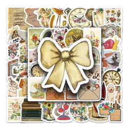 10/30/50PCS Retro Cartoon Graffiti Stickers Aesthetic DIY Decorative Notebook Bike Suitcase Laptop Fridge Stationery Decals Toy (ONLINE ORDER ONLY)