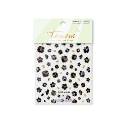Retro Flowers Petal Pearl Rhinestones Halo Dyeing Chic Daisy Vintage Gold Foil  Floral Designs Nail Art Stickers Manicure Decals (ONLINE ORDER ONLY)