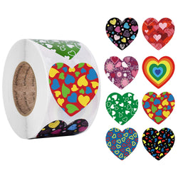 100-500pcs Valentine's Day stickers Heart Thank You adhesive label new year Birthday Party Handmade Decoration stickers (Online Order Only)