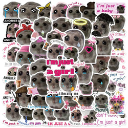 56PCS Funny Hamster Meme Stickers for Laptop, Diary, Scrapbook, Stationery (ONLINE ORDER ONLY)