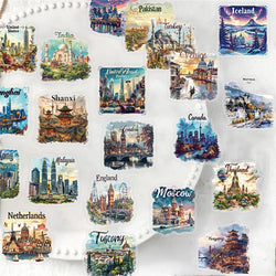 50PCS Cartoon City PET Sticker Aesthetic Decoration Scrapbooking Korean Stationery DIY Hand Accounting Tools Supplies for Kids (ONLINE ORDER ONLY)