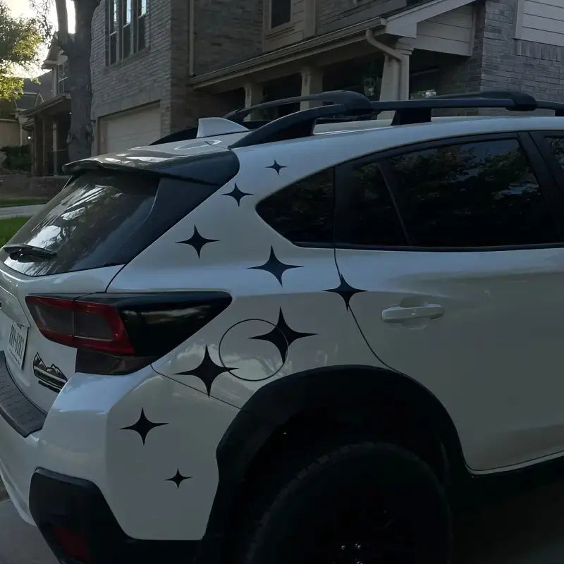 60pcs Large Car Sticker Full Of Stars, Star Set, Continuous Bead Star, Four Corner Star, Quadrilateral Star Vinyl Creative (ONLINE ORDER ONLY)