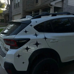 60pcs Large Car Sticker Full Of Stars, Star Set, Continuous Bead Star, Four Corner Star, Quadrilateral Star Vinyl Creative (ONLINE ORDER ONLY)