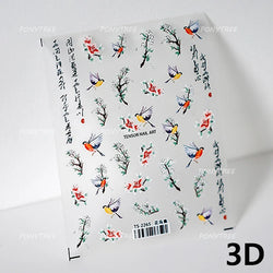 Graceful Peach Blossom Blessing Sachet Pretty Buckle Tassels Pendant Antique Radiant Adhesive Nail Art Stickers Manicure Decals (ONLINE ORDER ONLY)