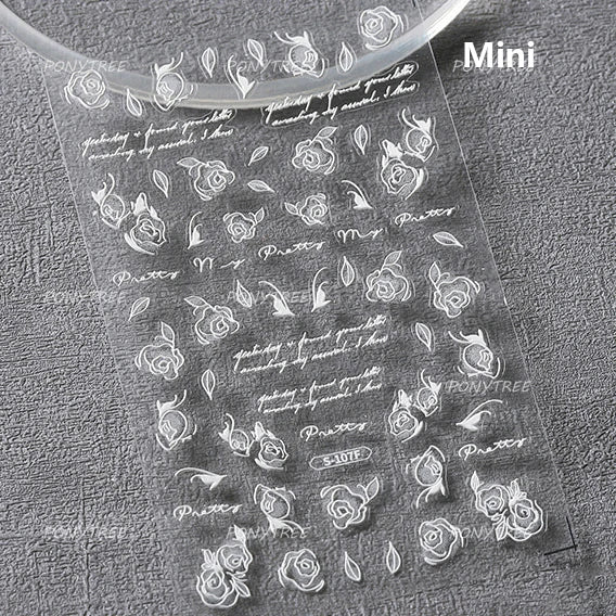 Golden Ink Brush Hot Stamping Irregular Lines Texture Sensation Moon Advanced Feeling Adhesive Nail Art Sticker Manicure Decals (Online Order Only)