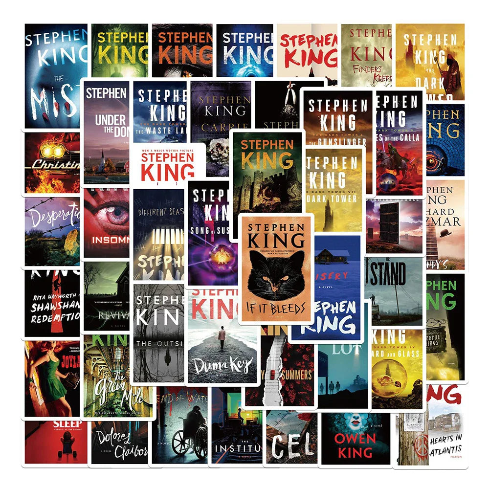 10/30/50PCS Mix Stephen Edwin King Horror Novel Stickers Poster Decals DIY Motorcycle Laptop Notebook Phone Bike Graffiti Toys (Online Order Only)
