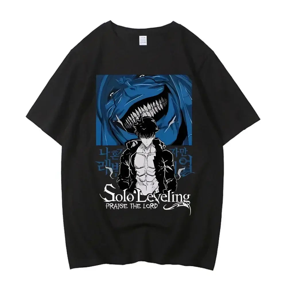 Solo Leveling T Shirt Sung Jinwoo Harajuku Graphic Tee (ONLINE ORDER ONLY)