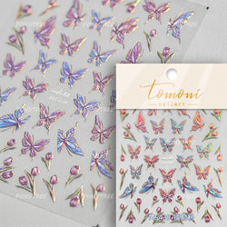 Colourful Butterfly Insect Animals Charming Jelly Special Workmanship 5D Soft Relief Adhesive Nail Art Stickers Manicure Decals (Online Order Only)