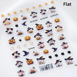 Cat Eye Shiny Blue Purple Spider Cross Love Heart Star Snake Web Jelly Thrilling Nail Art Stickers Manicure Decals Halloween (ONLINE ORDER ONLY)