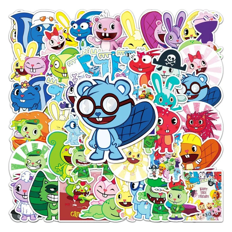 HappyTreeFriends Stickers Pack for Laptop, Phone, Car, Scooter, Suitcase, Water Bottle, Stationery, Fridge Decoration (ONLINE ORDER ONLY)