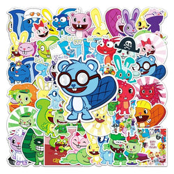 HappyTreeFriends Stickers Pack for Laptop, Phone, Car, Scooter, Suitcase, Water Bottle, Stationery, Fridge Decoration (ONLINE ORDER ONLY)