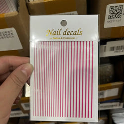 1Pc Laser Silver Gold Lines Stripe Nail Sticker Metal Strip Luxury Nails Slider Self Adhesive Slider Papers Transfer Stickers *& (Online Order Only)