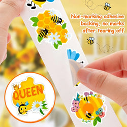 100-500pcs Cartoon Bee Stickers Cartoon Animal Reward Stickers Children DIY Handmade Gift Decoration Label Stationery Sticker (ONLINE ORDER ONLY)
