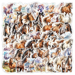 Cartoon Horse Stickers Decals for Kids DIY Luggage Laptop Motorcycle Phone Car (Online Order Only)