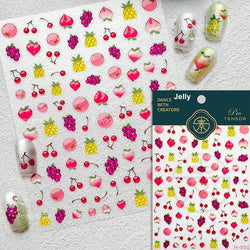 Interesting Joyful Fruits Apple Strawberry Orange Watermelon Grape Lemon Pear Vitamins Colored Nail Art Stickers Manicure Decals (ONLINE ORDER ONLY)