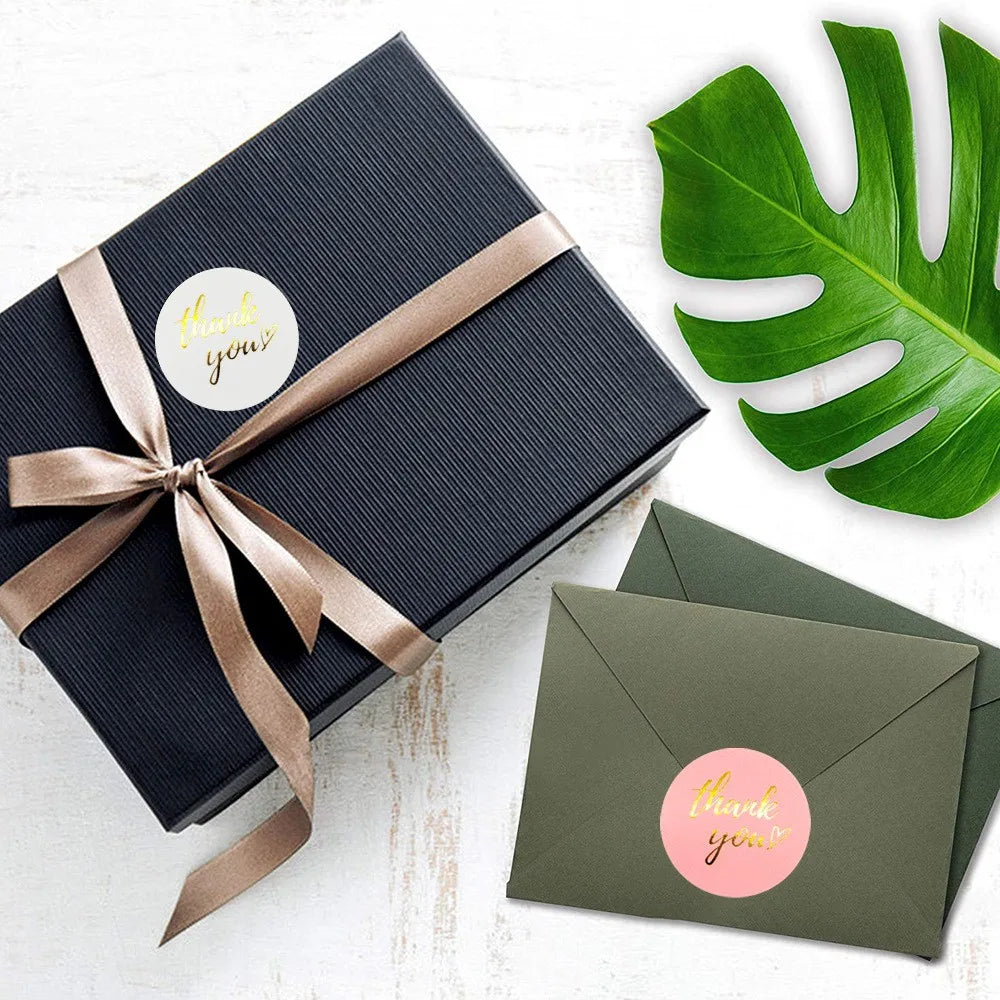50-500pcs Luxury Bronzing Labels Thank You for Your Order Stickers Baking Seal Labels for Shop Business Package Gift Sticker (ONLINE ORDER ONLY)
