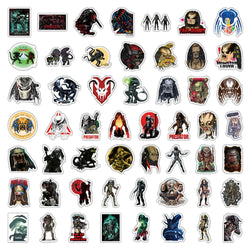 10/30/50PCS Predator Horror Movie Stickers Monster Kids Toy DIY Skateboard Luggage Phone Fridge Car Motorcycle Decals Graffiti (ONLINE ORDER ONLY)