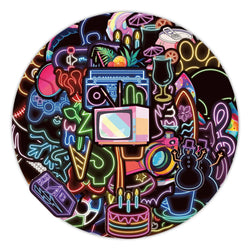Cartoon Neon Light Graffiti Stickers Decals for Laptop Motorcycle Phone Car Kids Toys (ONLINE ORDER ONLY)