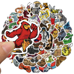 60pcs Cool Cartoon Muscle Animals Stickers For Laptop Luggage Phone Skateboard Waterproof Graffiti Bicycle Helmet Car Decals (ONLINE ORDER ONLY)