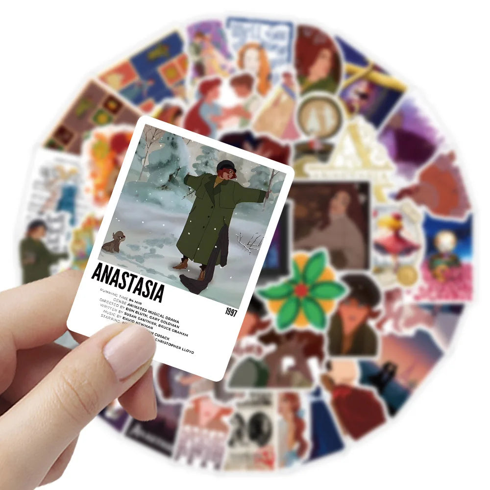 10/30/54PCS Anastasia Stickers Healing Movies Cartoon Sticker Graffiti Toy Luggage Laptop Phone Guitar Car Bike Skateboard Decal (ONLINE ORDER ONLY)