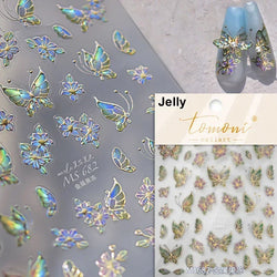 Dreamy Charming Shiny Beautiful Black White Butterfly Flower Love Heart Bowknot 5D Self Adhesive Nail Art Sticker Manicure Decal (ONLINE ORDER ONLY)