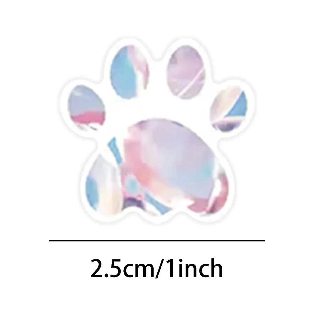 500Pcs /1 Rolls 2.5cm/1inch Pet Stickers Self-adhesive Dog Claw Animals Sticker Decoration Gift Box Sticker Label Stationery (ONLINE ORDER ONLY)