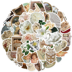 50Pcs Vintage Handbag Retro Stickers Aesthetic DIY Sticker Toys For Laptop Luggage Guitar Skateboard Helmet Art Decals (ONLINE ORDER ONLY)